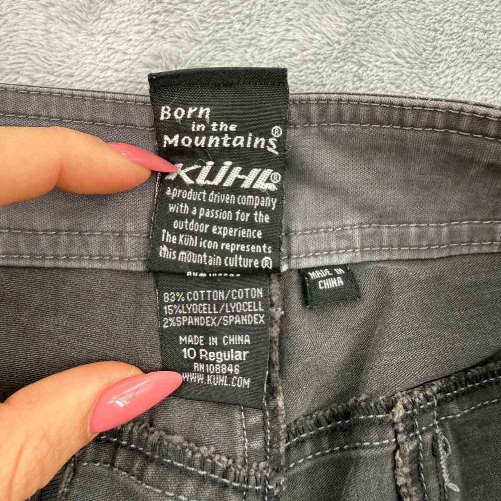 KUHL Women's Gray Outdoor Hiking Cargo Pants Outdoor Size 10 Regular‎